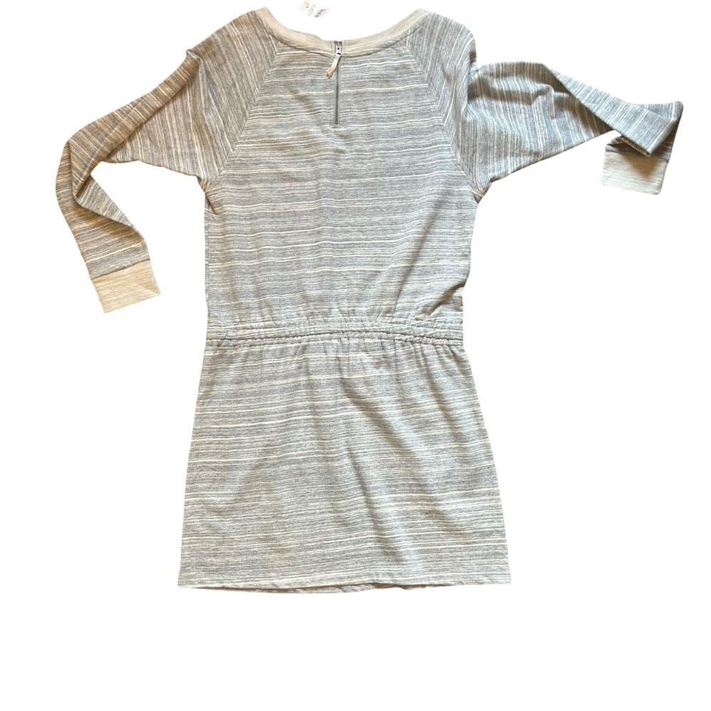 LOFT Space Dyed Women’s Gray Cinched Waist Sweatshirt Dress New With Tags Size M - Picture 3 of 8